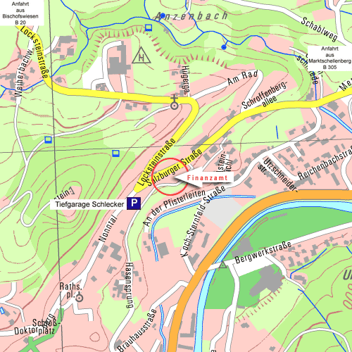 Lageplan Dienststelle Berchtesgaden