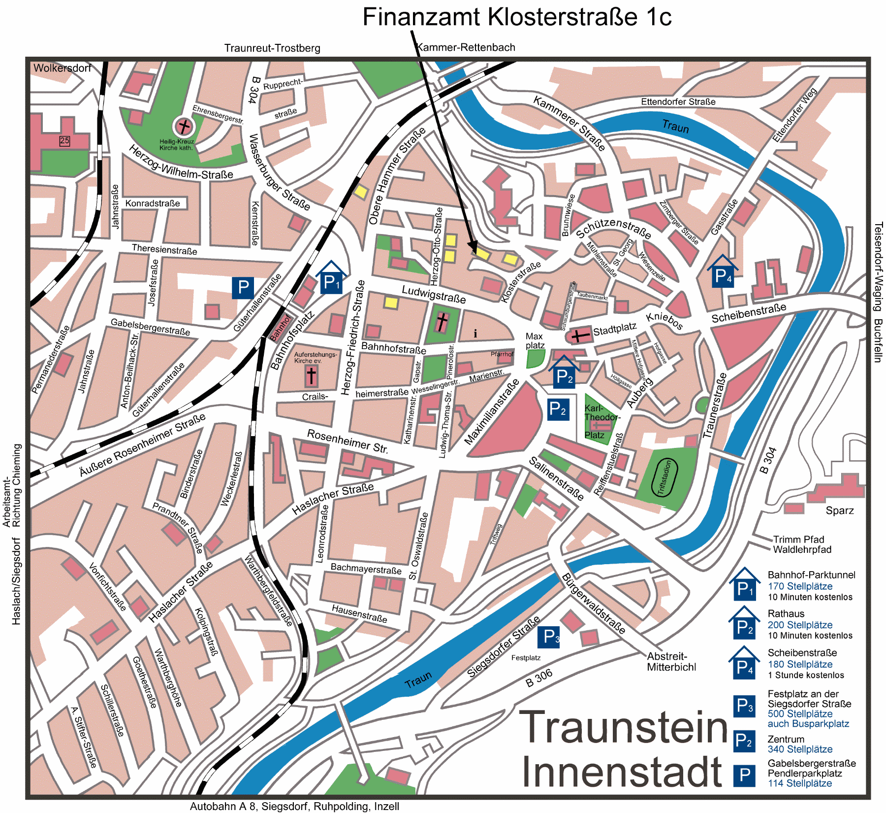 Lageplan Dienstgebäude Klosterstraße 1c