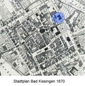 Stadtplan Bad Kissingen 1870