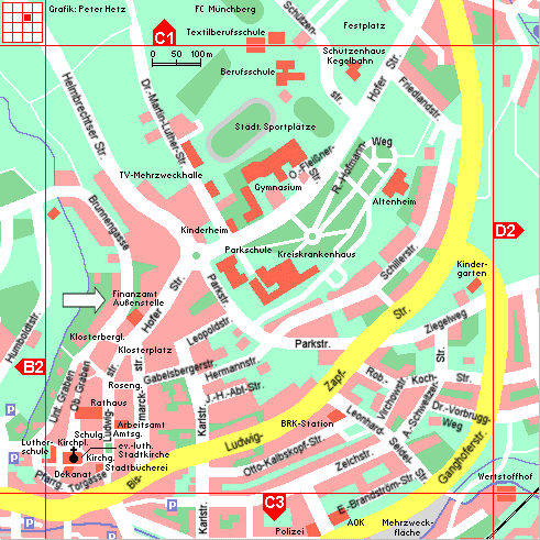 Lageplan Dienststelle Münchberg