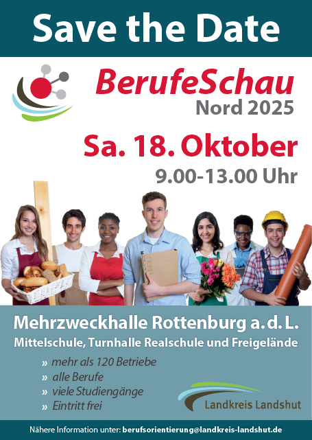 18. Oktober - Werbeplakat BerufeSchau Nord 2025 in Rottenburg