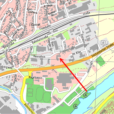 Lageplan Finanzamt Lohr a. Main