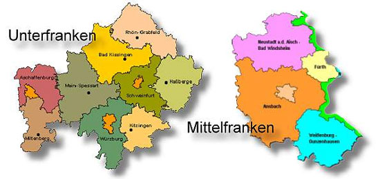 Karte des erweiterten Amtsbezirks
