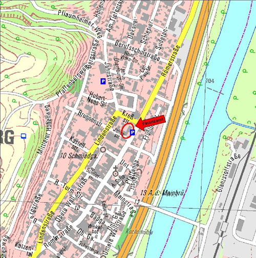 Lageplan Dienststelle Obernburg