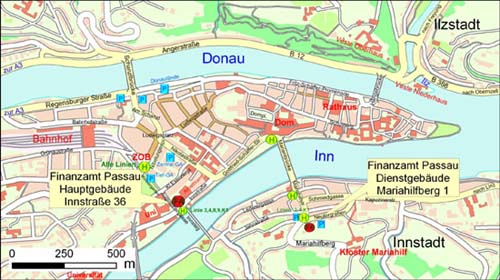 Lageplan Finanzamt Passau