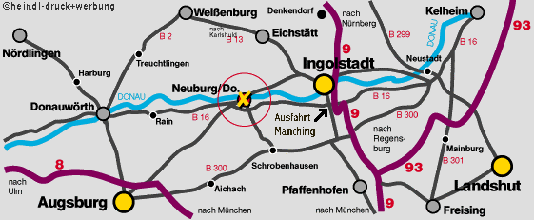 Anfahrtsplan Außenstelle Neuburg