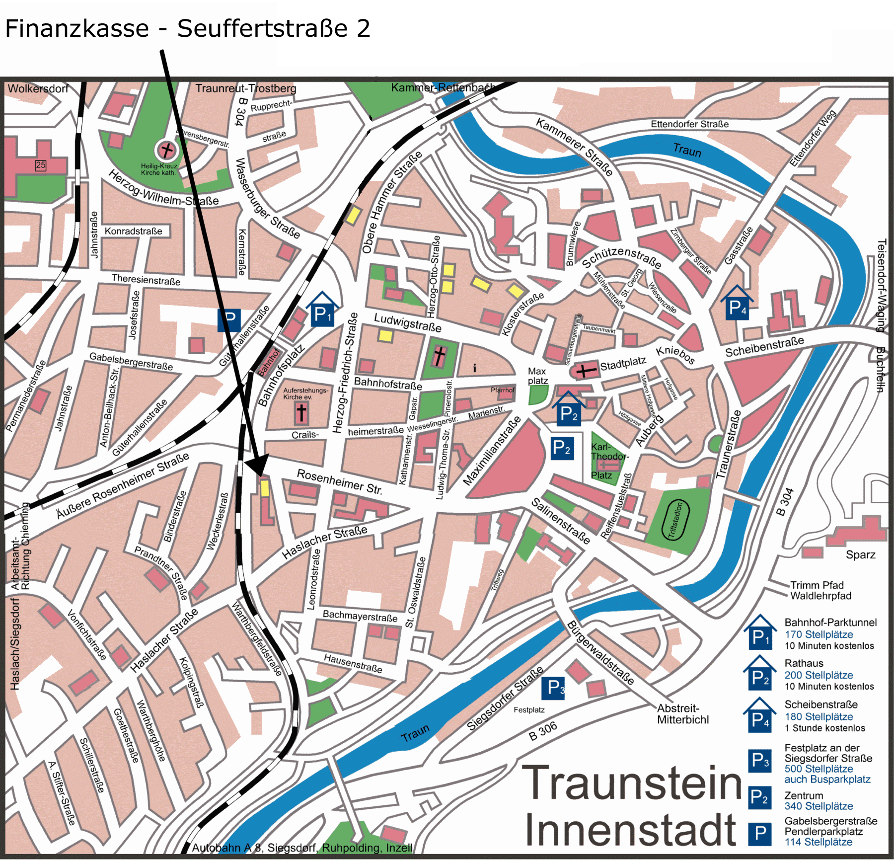 Lageplan Dienstgebäude Seuffertstrasse 2
